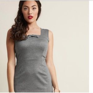 Modcloth Gray Sheath Dress